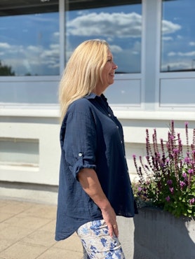 Kelly skjorta marinblå