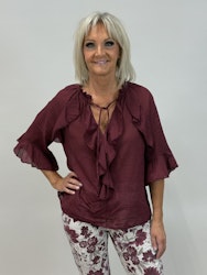 Livia blus vinröd