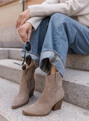 Cowboy boots låga taupe