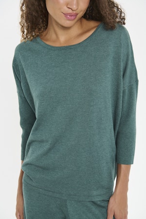 Mila r-neck pullover grön