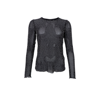 Alexis mesh strass svart