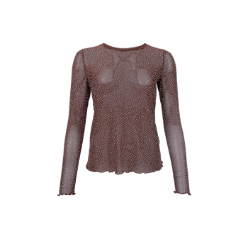 Alexis mesh strass brun