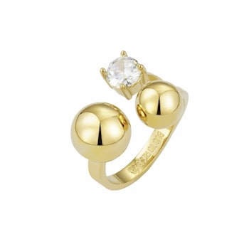 Brea crystal ring guld