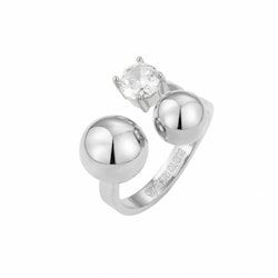Brea crystal ring silver