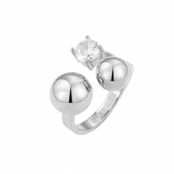 Brea crystal ring silver