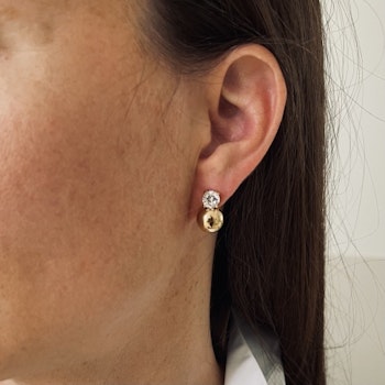 Stella bead örhänge guld
