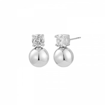 Stella bead örhänge silver