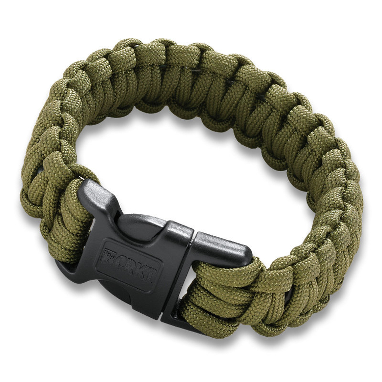 CRKT Paracord Armband Med Vajersåg - Olivgrön