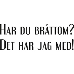 HAR DU BRÅTTOM? | EPA-TRAKTOR