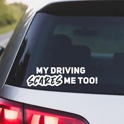 MY DRIVING SCARES ME TOO