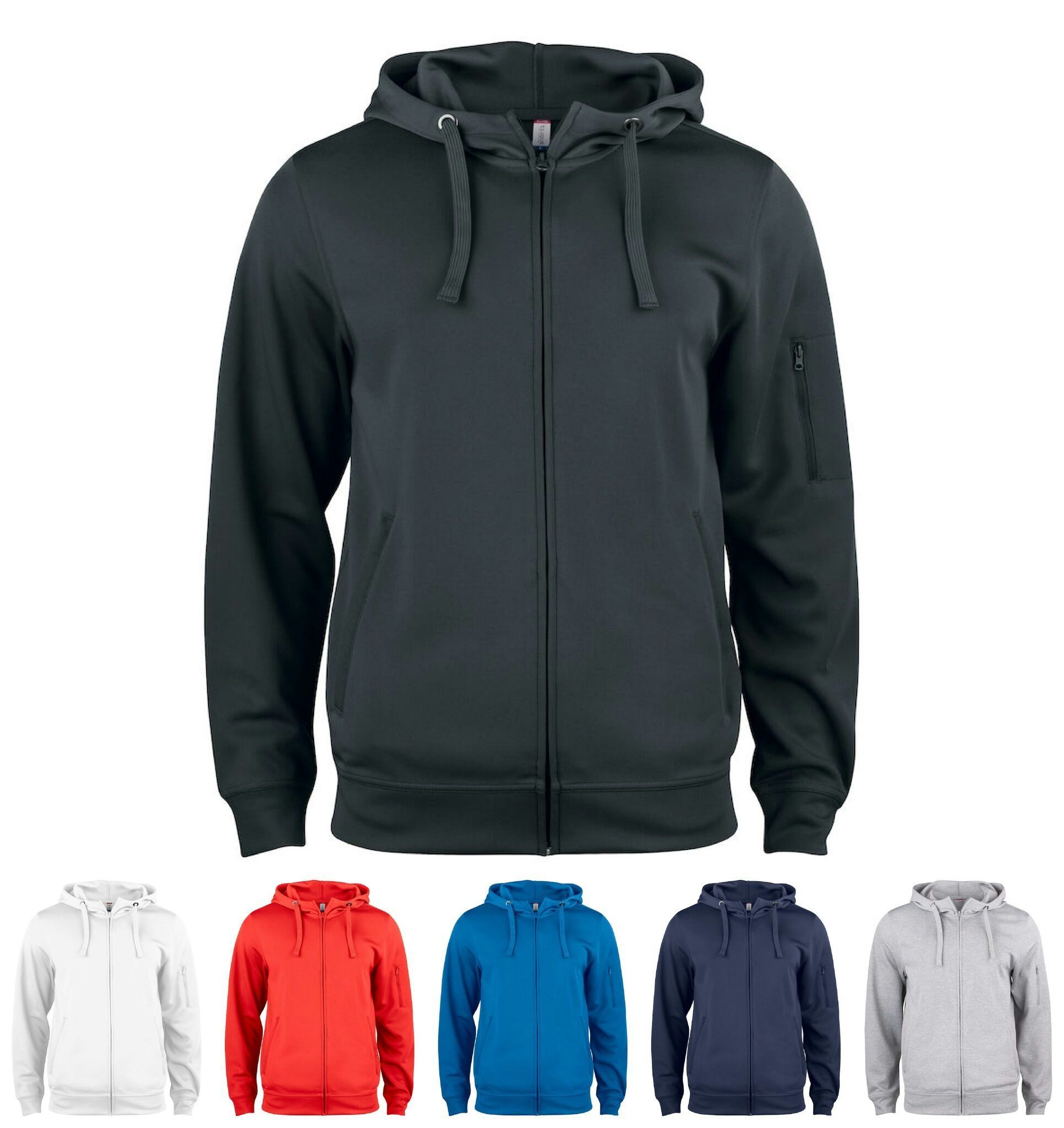 CLIQUE | BASIC ACTIVE HOODY FULL ZIP | herr