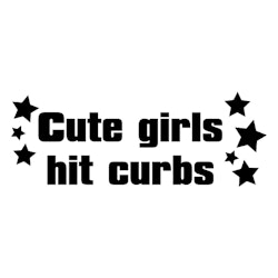 CUTE GIRLS HIT CURBS
