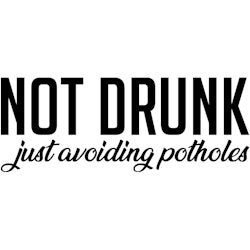 NOT DRUNK, JUST AVOIDING POTHOLES