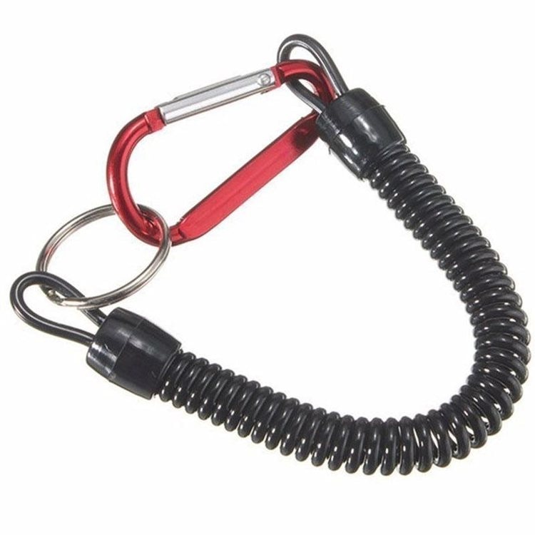 Flexband nyckelband - Karbinhake - nyckelring (Röd). Längd: ca 22 cm -  Handel24.ses butik