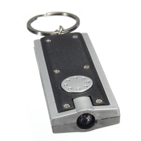Nyckelring med Ficklampa - Material: Plast Vikt: 14 g. Storlek: 6 x 2.5 x 0.8 cm