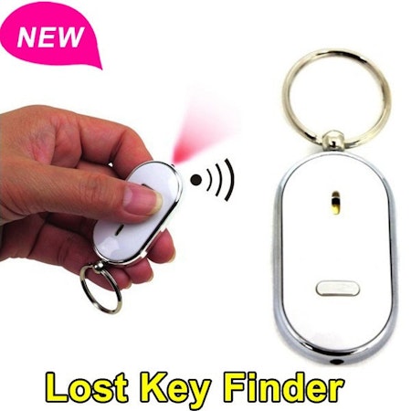 Key Finder-Nyckelring-Hitta Nycklarna-Vissla- Röd - Med On/Off aktivering