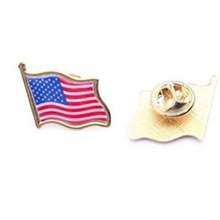 USA flaggpin  Material: Metall Storlek: 1.6 cm x 1.9 cm