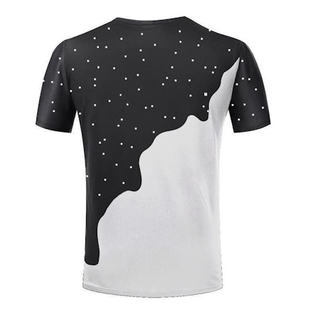 Mjölk T -Shirt med tryck över hela,Streetwear(M).Rundhalsad Kortärmad