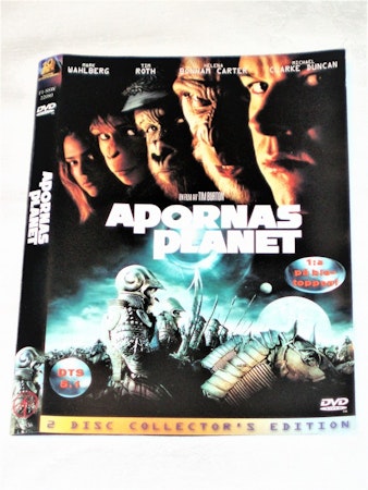DVD Apornas Planet skiva och omslag svensk text,normalt begagnat skick.