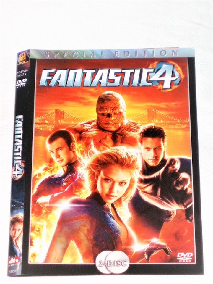 DVD Fantastic Four skiva och omslag svensk text. - Handel24.ses butik