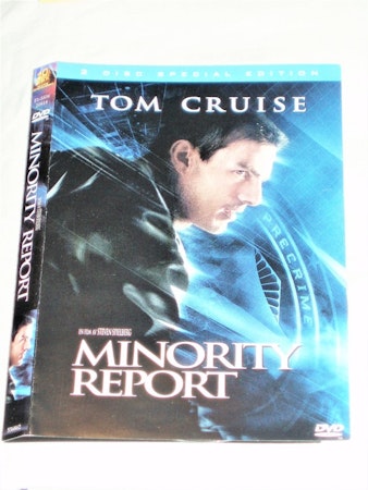 DVD Minority Report skiva och omslag svensk text.