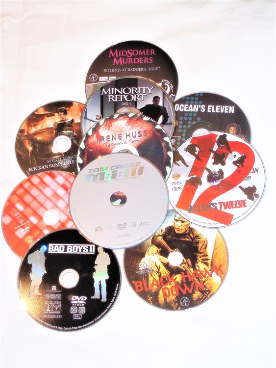 DVD Filmer 10st blandade skiva+omslag.Svensk text,normalt begagnat skick.