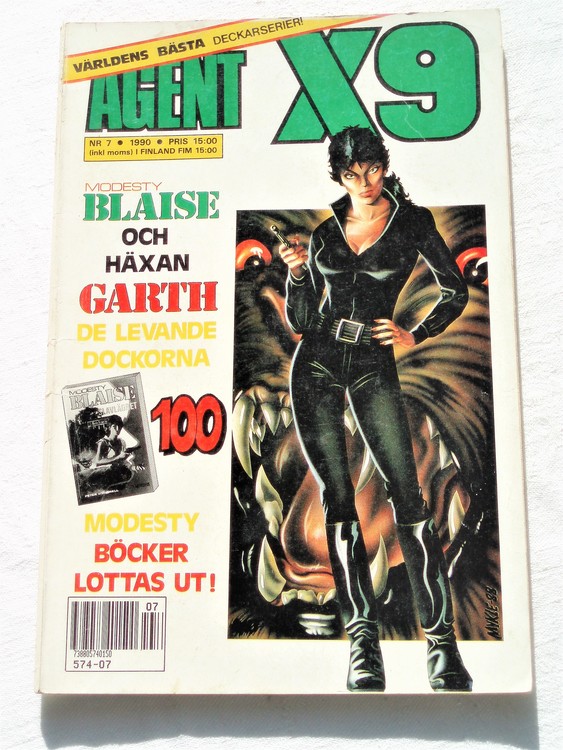 Agent X9 nr 7 1990,normalslitet,mycket bra skick
