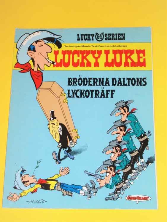 Lucky Luke"Bröderna Daltons Lyckoträff",normalskick, normalslitet. Serieförlaget