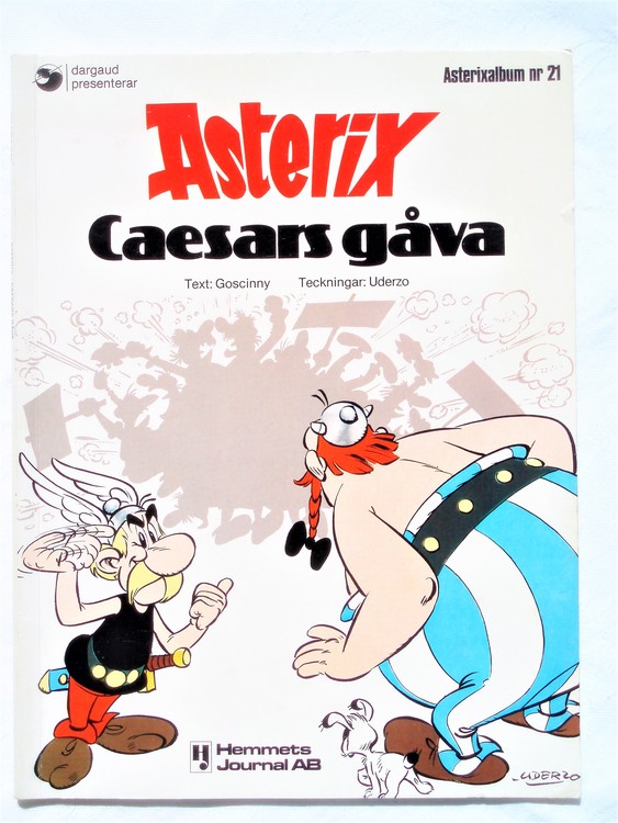 Asterix Nr 21: Caesars gåva Hemmets Journal, 1:a upplagan 1974.