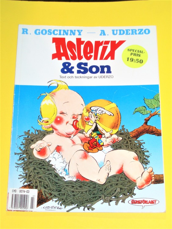 Asterix & Son, g, godkänt skick, normalslitet, Prislapp första sidan.
