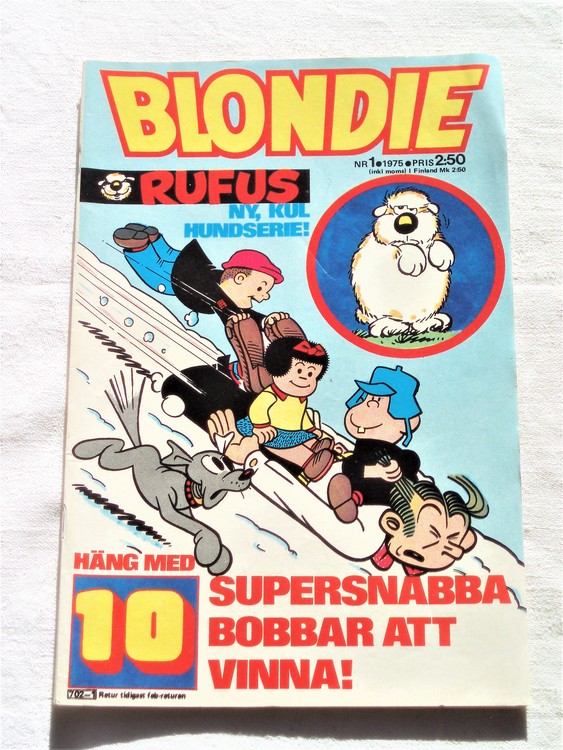 Blondie nr 1 1975 mycket bra skick