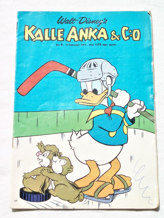 Kalle Anka&Co nr8 1972  mycket bra skick,adressetikett baksida.