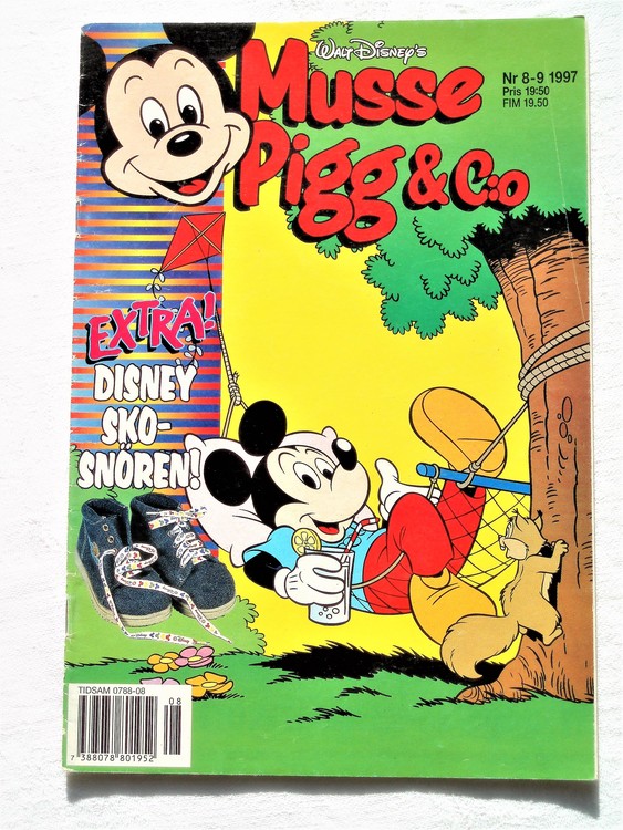 Musse Pigg& c:o nr 8-9 1997 Walt Disney´s mycket bra skick