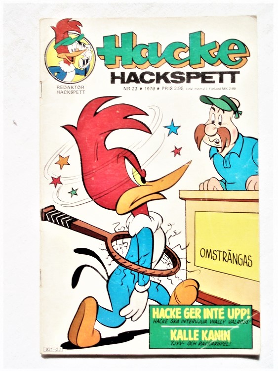 Hacke Hackspett nr 23 1976 normalslitet, normalskick