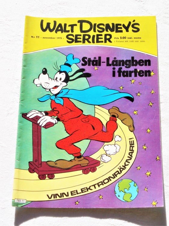 Walt Disneys Serier nr 11 November 1975 mycket bra skick