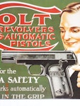 Plåtskylt Colt Revolvers 41 x 31 cm 1991 bra skick.