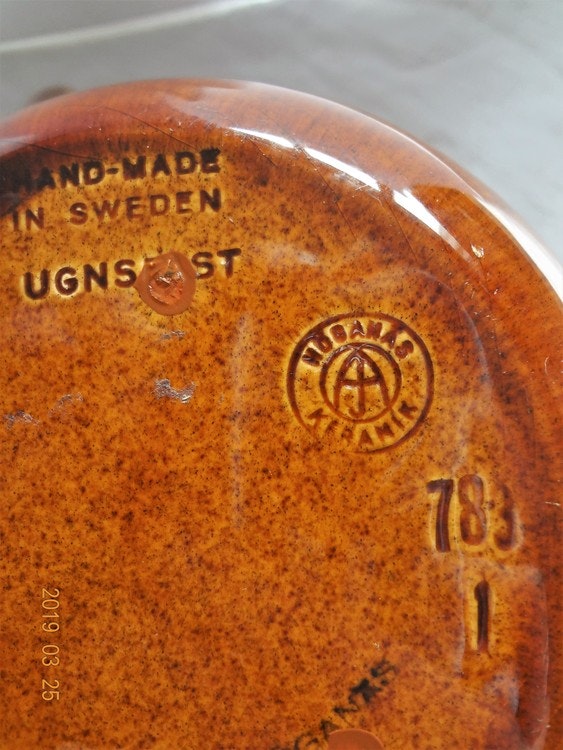 Old Höganäs "Skål utan Lock"783/1 Glaserat Stengods 1956-67.