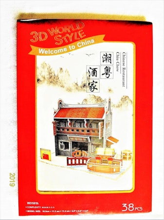 Byggmodell 3D World Style Welcome to China "Chinese Restaurant"38 bitar Nytt