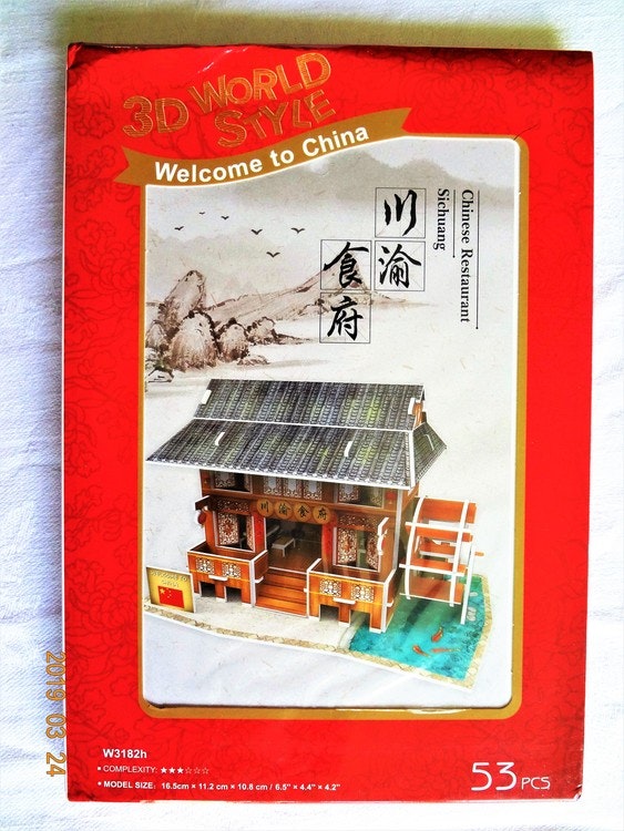 Byggmodell 3D World Style Welcome to China "Chinese Restaurant"53 bitar Nytt
