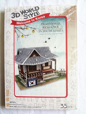 Byggmodell 3D World Style Welcome Korea"Traditional Residence"35 bitar Nytt
