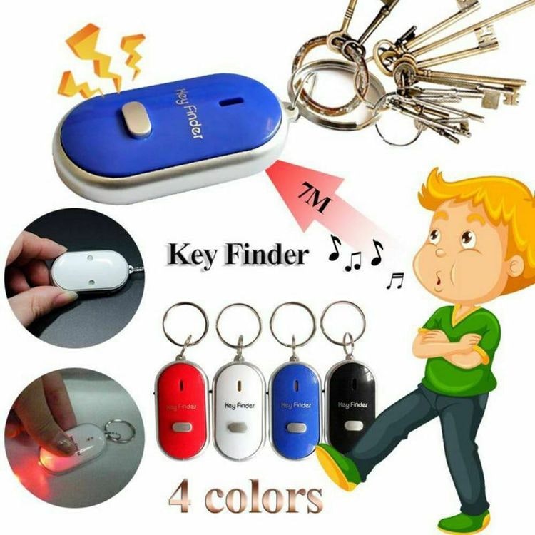 Key Finder-Nyckelring-Hitta Nycklarna-Vissla Svart. Med On/Off aktivering -  Handel24.ses butik