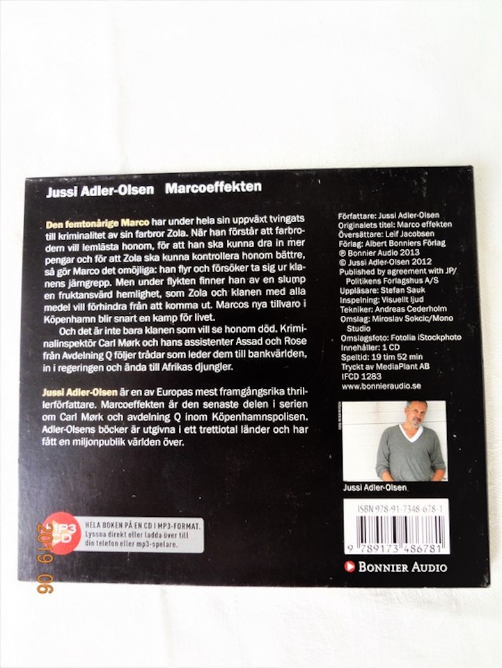 Jussi Adler Olsen"Marcoeffekten"mycket bra..