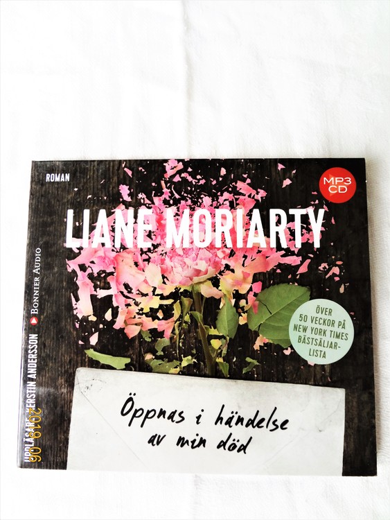 Liane Moriarty "Öppnas i händelse av min död" mycket bra skick begagnad.