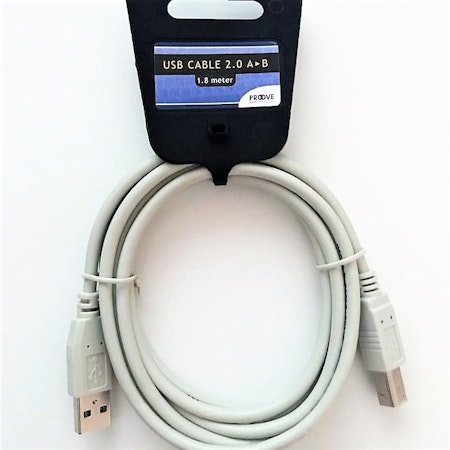 USB kabel 2.0 Am-Bm, 1.8m för anslutning av skrivare till dator