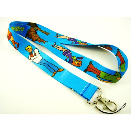 Scooby - Doo  nyckelband med karbinhake - Metallfäste - Bredd ca 2.5 cm