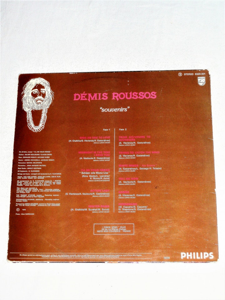 Démis Roussos "Souvenirs" femte studioalbumet, s1975 Philips..