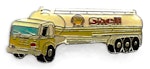 Shell pin. Gas Tankbil, Logotyp.