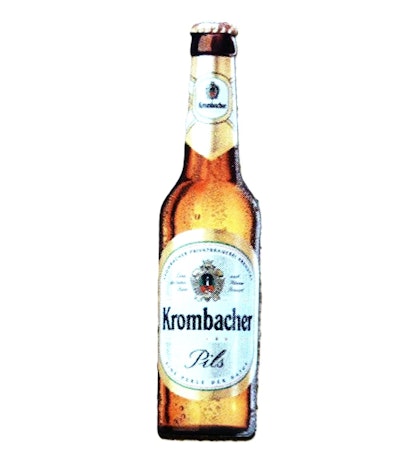 Krombacher Bryggeri Schadeberg ölflaska Tyskland.
