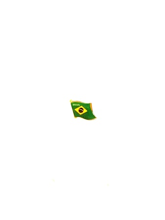 Brasilien flaggpin Material: Metall Storlek: 1,5 cm x 2 cm