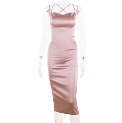 SATIN DRESS PINK